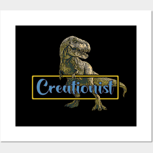 Creationist T-Rex Dinosaur Posters and Art